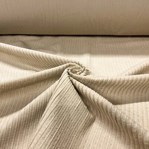 Clothing Wide Corduroy Cord Cotton Fabric Elastic Corduroy Gold Beige - Picture 1 of 6