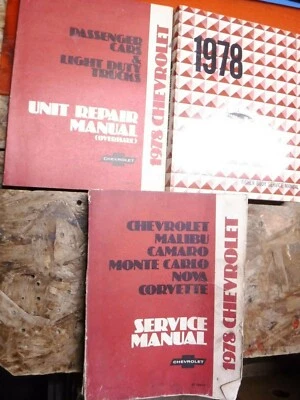 Chevrolet Corvette Monte Carlo 1978 Camaro manual de servicio de fábrica Foto 1 de 4