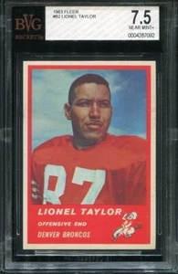 1963 Fleer #82 Lionel Taylor SGC 7.5 Denver Broncos Ring of Fame - Bild 1 von 1