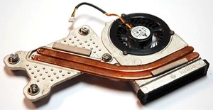 Emachines M5300 Laptop AMD CPU HEATSINK & FAN w 4 Screws BFB0505HA m5312 Genuine - Picture 1 of 2