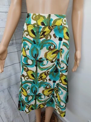 Kasper Essential Ropa Deportiva Falda Acuarela Mezcla Lino Línea A Talla 16W Foto 1 de 4