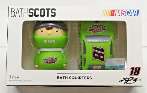 BathScots Nascar #18 Kyle Busch Driver & Car Bath Squirters Cover