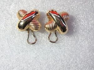 Pendientes de oro amarillo 14K 585 Italia hechos a medida $260+ chatarra $660 venta al por menor - Imagen 1 de 7