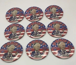 (9) Ross Perot 1992 Vintage Political Pin Buttons Pinbacks Lot - Picture 1 of 4