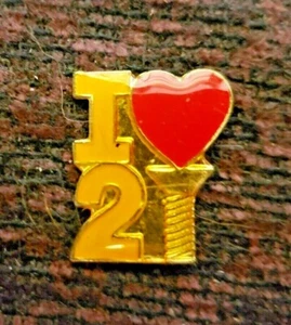 Vintage Enamel "I Love (Heart) to SCREW" Hat Pin Size 3/4" T x 3/4" W. (Mature) - Picture 1 of 1
