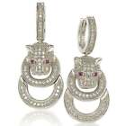 Suzy Levian Cubic Zirconia Sterling Silver Tiger earrings Dangle/Drop