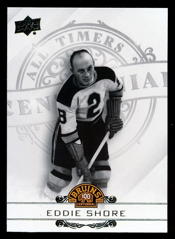 2023-24 UD Boston Bruins Centennial All-Timers Gold #100-44 Eddie Shore - Image 1 of 1