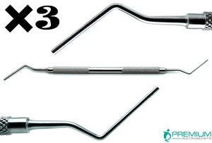 3× Dental Root Canal Plugger 5/7 Double Ended 0.50mm/0.75mm Filling Instruments - Picture 1 of 4