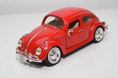 B56 1:24 VW VOLKSWAGEN BEETLE BEETLE RED EXC. COND. - Immagine 1 di 4