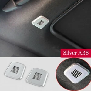 2*Cubierta decorativa de micrófono de techo ABS plateada apta para Dodge Challenger 2015-2020 - Imagen 1 de 9