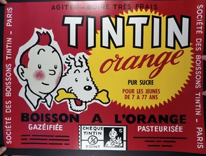 Tintin Affiche publicitaire Fac-similé d'un bon Tintin Orange TTBE - Picture 1 of 1