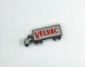 Velvac New Berlin WI Holder Keychain Key Tag Advertising Truck Double Sided Grey - Picture 1 of 3
