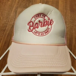Barbie Hat Cap Women Snapback Pink Mesh Trucker Style Embroidery Barbiecore - Picture 1 of 6
