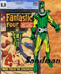 1967 Fantastic Four #61 CGC 8.0 Sandman cover & story - Silver Surfer app - Picture 1 of 3