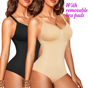 Bodysuit Shapewear Cami Seamless Body Shaper Slimming Tummy Control Shapewear US - Picture 1 of 17