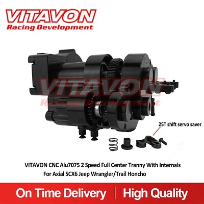 Vitavon CNC Alu7075 2 Speed Full Center Tranny With Internals For SCX6 - Image 1 of 4