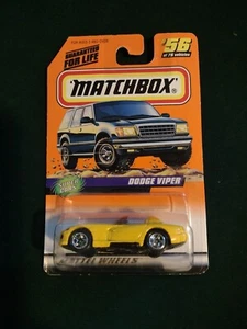 Dodge Viper 1998 Matchbox #56 Super Cars serie 8 ruedas Mattel amarillo 33856 - Imagen 1 de 5