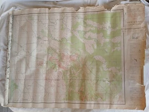 WW2 Australian large map of Laloki River New Guinea. AIF 1943. Artillery. - Picture 1 of 9