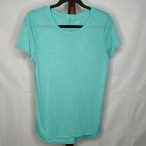 Tek Gear DryTek women's S activewear top green heather short sleeves scoop neck - Picture 1 of 4