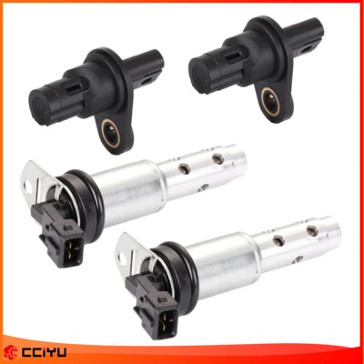 Se adapta a BMW 328i 3,0 L 07-13 sensor de posición del árbol de levas y solenoide de sincronización 4 piezas Foto 1 de 4