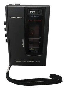 Realistic Cassette Tape Player Recorder CTR-22 Mikrofon eingebauter Lautsprecher FUNKTIONIERT - Bild 1 von 5
