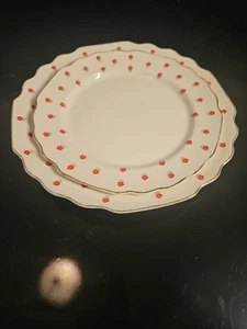 WS George Blushing Rose Dinner & Salad Plate Set - Picture 1 of 9