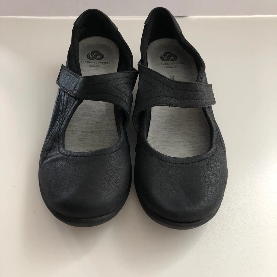 Clarks Cloud Steppers Sillian Bella Mary Jane Shoes Women’s Sz 9 Black Comfort - Image 1 of 4