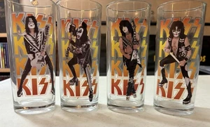 KISS - 10 oz Drinking Glasses. Gene, Paul, Tommy & Eric - Picture 1 of 3