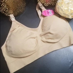 Maternity Nursing Bra Womens Padded Comfort Wire Free Stretch Pregnancy SZ M - Picture 1 of 3