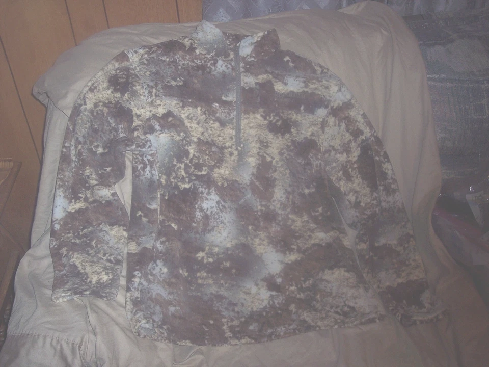 Mens Camo Shirt Fleece Shirt Mens Large Fleece Pullover  Shirt Truetimber Camo - Image 1 of 4