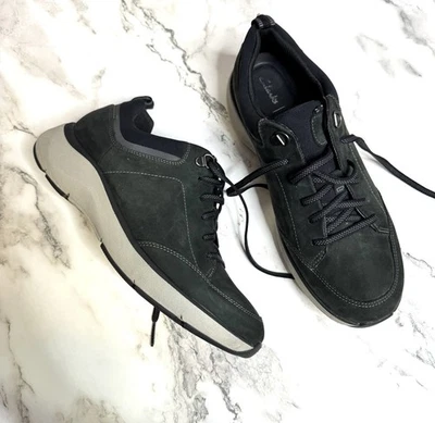 Clarks Women's Wave 2.0 Lace Black Nubuck Leather Walking Sneakers 10 - Image 1 of 4