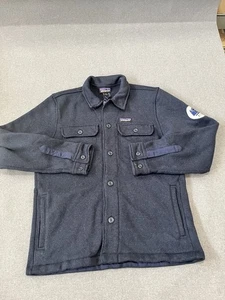 Patagonia Fleece Lined Flannel Shacket  Mens Outdoor Barn Shirt Button Casual M - Picture 1 of 11