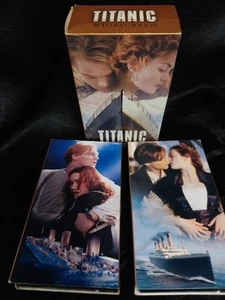 Titanic (VHS, 1998, 2-Tape Set, Widescreen Edition) Winslet & DiCaprio Preowned - Picture 1 of 12