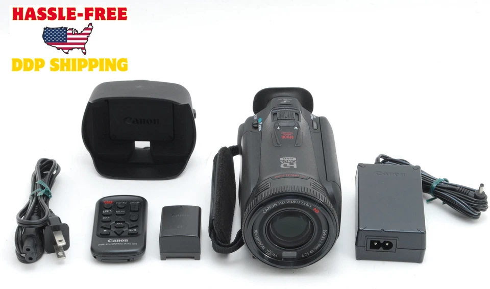 Canon iVIS HF G20 VIXIA Video Camera Camcorder [ Near MINT w/hood ] From JAPAN - Image 1 of 4