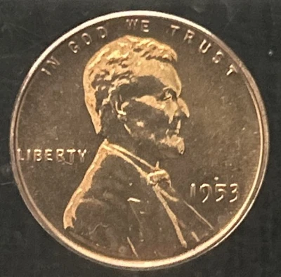 1953 Proof Lincoln Wheat Penny / Small Cent - Reengraved Obverse (FS-402) Toned - Image 1 of 4