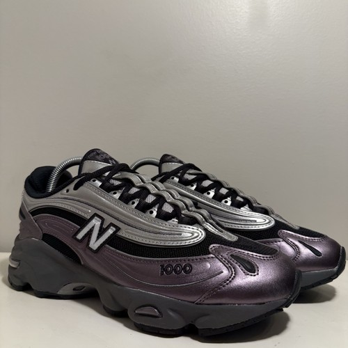 New Balance 1000 Dark Ice Wine Uomo Taglia 7.5 Metallic Lifestyle Y2K Stile Anni 2000