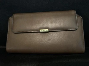 Buxton braun gebürstet Samt Touch Rindsleder Scheckbuch mehrere Taschen Geldbörse - Bild 1 von 18