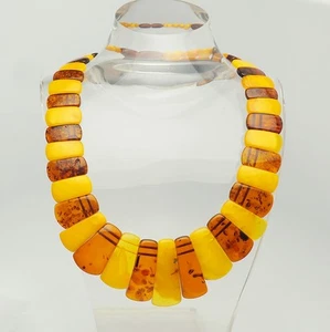 Wunderschöne handgefertigte natürliche Cognac Butterscotch Baltischer Bernstein Halskette - Bild 1 von 4