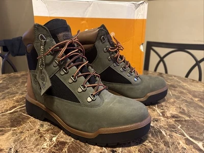 NUEVAS BOTAS DE CAMPO IMPERMEABLES TIMBERLAND® 6 PULGADAS L/F "VERDE CAMPO" PARA HOMBRE EE. UU. 10,5 Foto 1 de 4