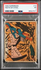 1940 Superman #13 Teeth Of Steel PSA 1 - Picture 1 of 2