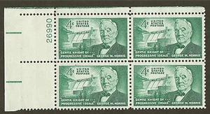 #1184 4c George W. Norris - MNH PB4 #26990 UL - Bild 1 von 1