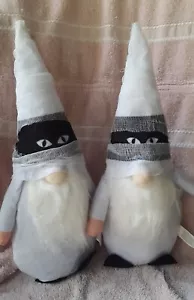 2 Halloween Decorative Plush Mummy Gnomes 13" Tall~Brand New - Picture 1 of 7
