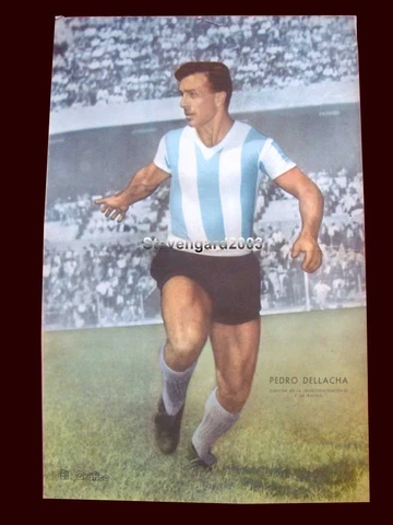 PEDRO DELLACHA Captain of Racing and Argentine Team - OLD ORIGINAL POSTER Cover