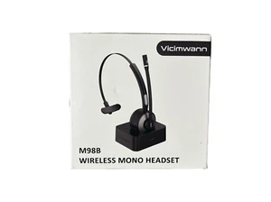 Vicimwann Wireless Bluetooth Mono Headset Connect to 2 Devices Simultaneously - Picture 1 of 1
