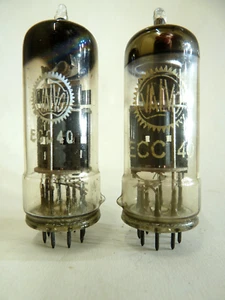 ECC40 Valvo, 2 Stück, geprüft, Code at bottom - Bild 1 von 3