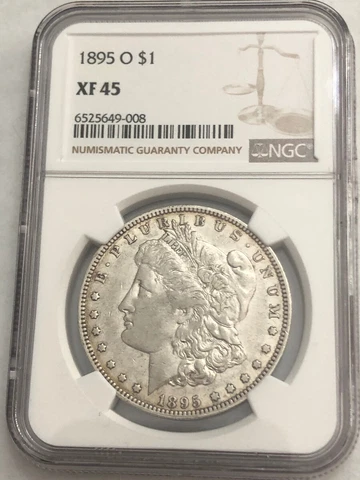 1895-O Morgan silver dollar. NGC XF45. STRAIGHT GRADED KEY DATE!!!  #k2d008 Cover