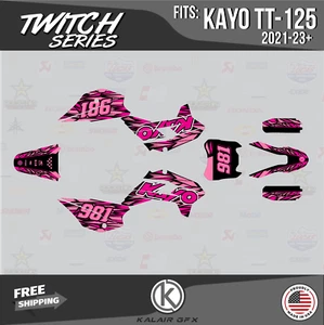 Graphics Kit for Kayo Pit Bike TT 125 TT 140 (2021+) Twitch - Pink - Bild 1 von 6