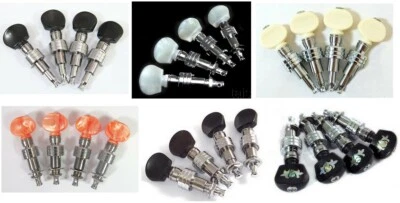 4 string Banjo geared Chrome machine head tuner with various buttons 4ps 328C - Image 1 of 3