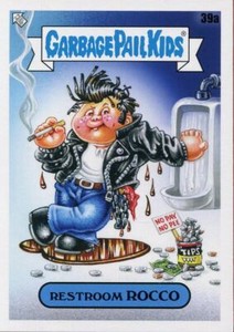 Garbage Pail Kids Late To School Sticker 39A RESTROOM ROCCO