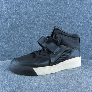 Zara Man  Men Sneaker Shoes Black Leather Lace Up Size 40 Medium - Picture 1 of 6